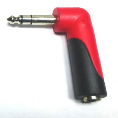 LASE Professional Right-Angle 1/4" Stereo Male Plug to 1/4" Stereo Female Jack image 3