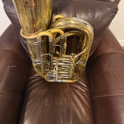 Yamaha YBB-641 Professional Bb Rotary Valve Tuba 2010s - Lacquered Brass image 4