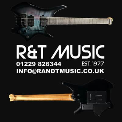 HILS Guitars HN7 NEXT Transparent Blue Burst Headless Guitar w/ Gigbag image 7