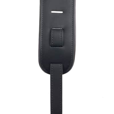 Martin Premium Rolled Leather Guitar Strap Black image 2