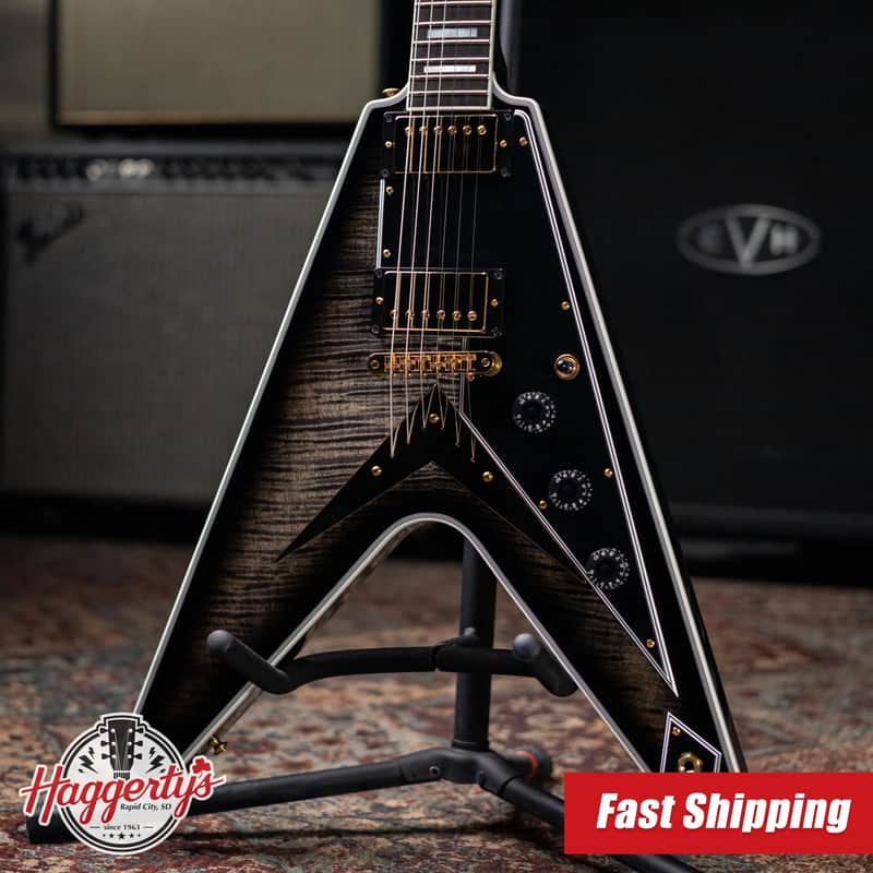 Gibson Custom Shop Flying V Custom Figured Electric Guitar - Cobra Burst with Hardshell Case image 1