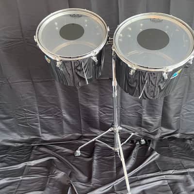 VINTAGE Ludwig 1970's Stainless Steel 8 piece Concert Tom Configuration image 4