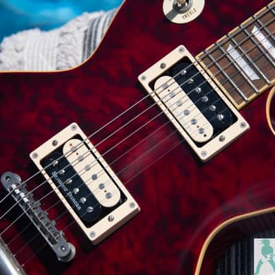 2013 Edwards by ESP E-LP-92SD/QM Limited Model Les Paul Standard w Seymour Duncan PU's! & AAAAA Quilt Top - Black Cherry Finish - Made In Japan - Pro Set-Up! image 14