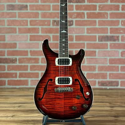 PRS SE Hollowbody I Piezo Double Cut Electric Guitar - Orange Tiger Smokeburst image 1