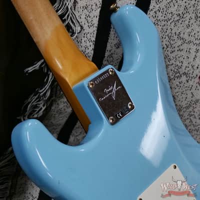 Fender Custom Shop 1969 Stratocaster Maple Neck with Rosewood Fingerboard Journeyman Relic Faded Daphne Blue 7.75 lbs image 13