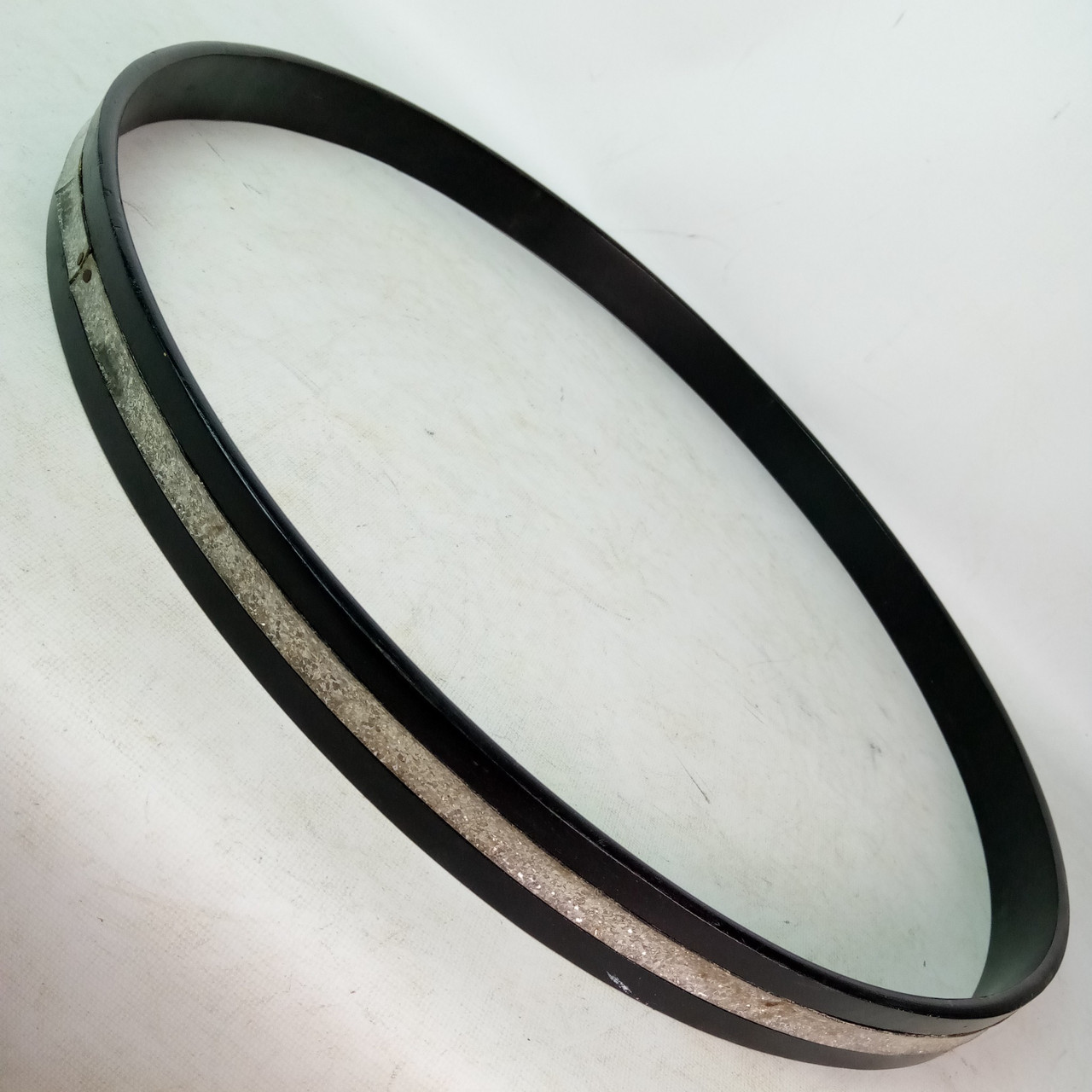 Rogers 20" Silver Sparkle (Glass Glitter) Bass Drum Rim/Hoop Vintage 60s w/Tacks — main photograph