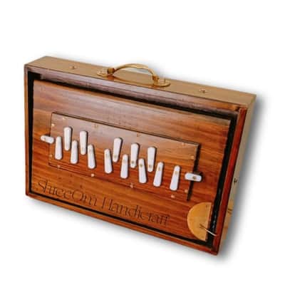 Shruti Box With Padale Indian Brown Teak Plywood Classic Shruti Box/Case 13 Stopper Musical Instrument For Bhajan Kirtan/Sound Therapy image 2