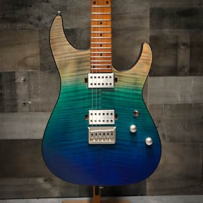 Schecter C-1 Standard Plus Guitar - Blue Fade (3937) image 3