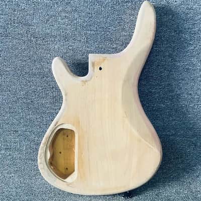 Unfinished P/J Bass Body in Natural Wood for Right Hand Build image 9