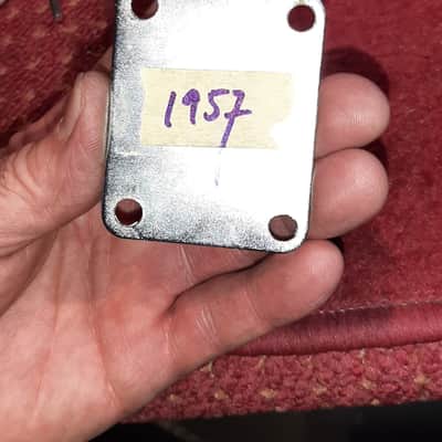 Fender 1957 original real vintage neck plate=Stratocaster/Telecaster/Precision Bass=extremely rare! image 9