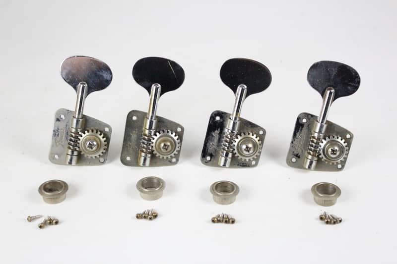 1966 Vintage Fender Jazz Bass LOLLIPOP Chrome Tuners with Bushings & Screws CLEAN 1960's Precision Telecaster image 1