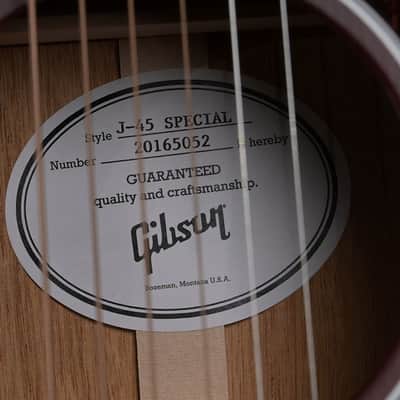 Gibson J-45 Special Satin Wine Red image 13