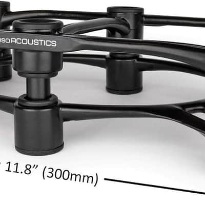 IsoAcoustics Aperta Series Isolation Speaker Stands with Tilt Adjustment: Aperta300 (11.8" x 7.9") Black (Single) image 6