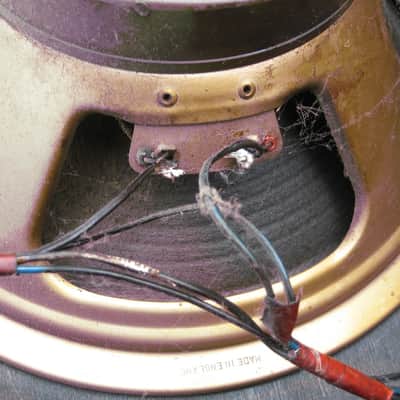 Marshall #1969 Pinstripe Cabinets with Two Matched Quads of Celestion G12M 20W T1221 Greenbacks 1967 image 5