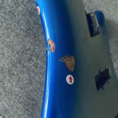 Metallic Blue 4 String Bass Guitar Body image 6