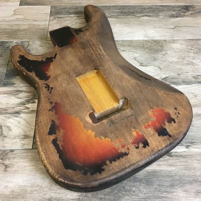 Made to Order - FRANCHIN Mercury guitar body SRV #1 REPLICA Relic Aged Sunburst 100% Nitro Lacquer Alder Stratocaster-Strat-S-Style Made in Italy image 4