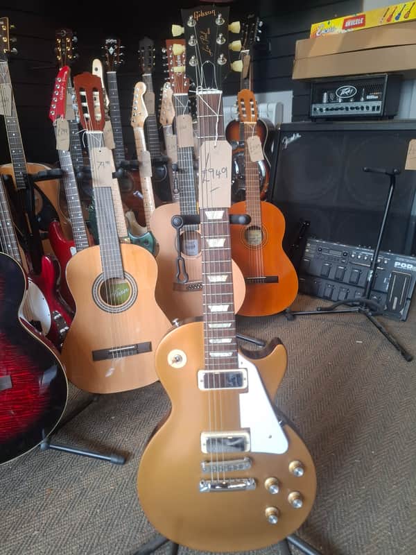 Gibson Les Paul Studio '70s Tribute with Mini-Humbuckers 2012 - 2015 - Gold Top/Dark Back image 1