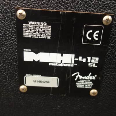 Fender Metalhead MH-412 SL 400-Watt 4x12" Slanted Guitar Speaker Cabinet 2005 - 2008 - Black image 5