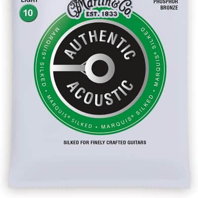 Martin Authentic Acoustic® Marquis® Silked Guitar Strings – Phosphor Bronze, Extra Light Gauge | Warm, Balanced Tone with Bridge Protection | Silk-Wrapped Ball Ends image 4