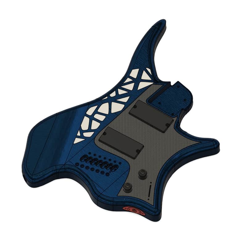 Custom 3D-Printed Guitar Body image 1