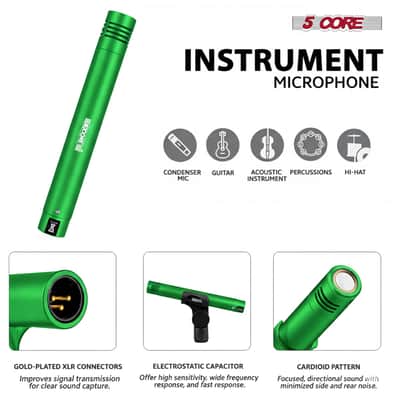 5 Core Conga Mic Snare Tom Set Professional XLR Cardioid Unidirectional Instrument Microphone Kit image 4