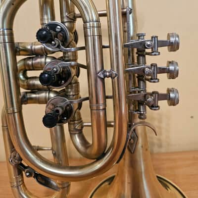 Soviet Trumpet Cornet USSR Leningrad Musical Wind Instrument Horn Vintage and Rare Bild 2