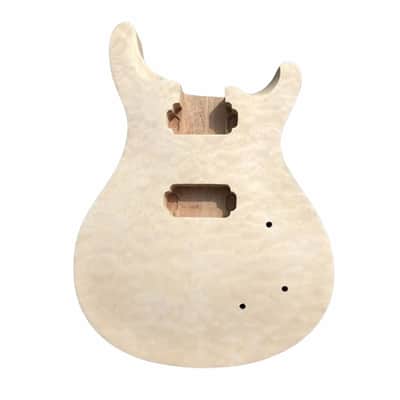 Unfinished PRS-Style Guitar Body - Quilted Maple and Mahogany image 2