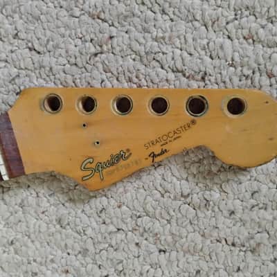1987 Squier Stratocaster Vintage Japan Neck Original, FujiGen, E7 serial, part for luthier project restoration Nice 1980s 80s image 4