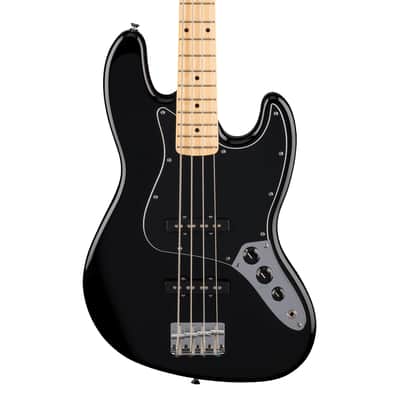 Used Fender Standard Jazz Bass Guitar - Black w/Maple FB image 1