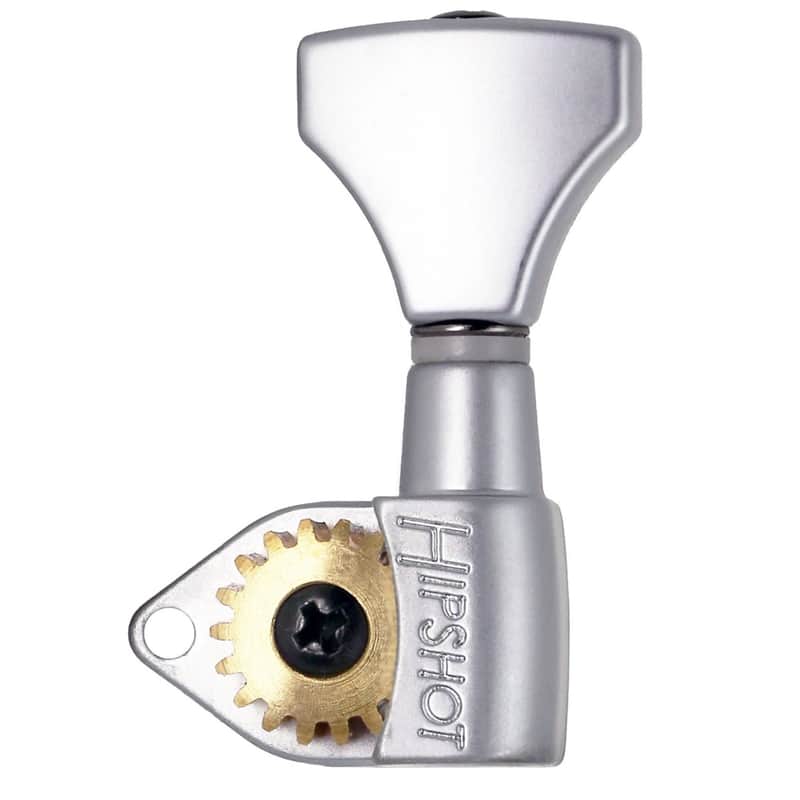 Hipshot Classic Satin Chrome Open Lefty 6 inline staggered tuners w/UMP - 6K1GN0ST-STAG (Copy) image 1