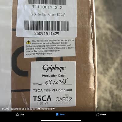 Epiphone Back to the Future ES345 2025 - Red image 5