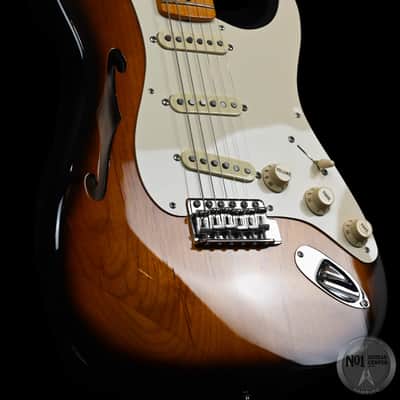 Fender Eric Johnson Thinline Stratocaster from 2018 in Sunburst with Hardcase image 3