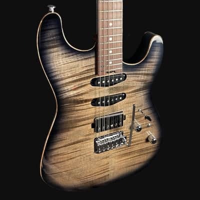 CREAM T POLARIS CUSTOM HSS Electric Guitar In Black Hole Burst image 2