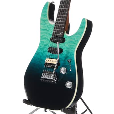 Charvel Pro-Mod Plus Dinky DK24 HSS 2PT EB QM, Ebony Fingerboard - Blue Curaçao (Q5)(00415) (00415) image 4