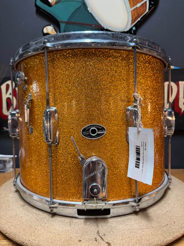 Slingerland 15x11" Snare Drum 1970s - Gold Sparkle image 1