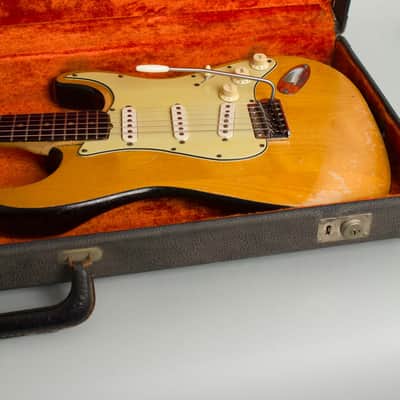 Fender  Stratocaster Owned and extensively used by Elliott Sharp Solid Body Electric Guitar (1964), ser. #L33715, black tolex hard shell case. image 14