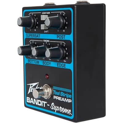 Peavey Bandit Supreme Teal Stripe Preamp Pedal image 3