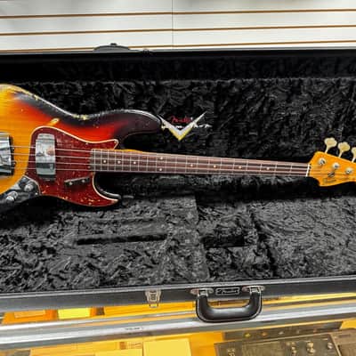 Fender Custom Shop Time Machine Heavy Relic 1961 Jazz Bass, Faded Bleached 3 Tone Sunburst /Rosewood SIMILAR ON ORDER ETA Dec. 2026 image 21