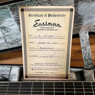 Eastman E20D Thermocure Acoustic Guitar - Natural image 8