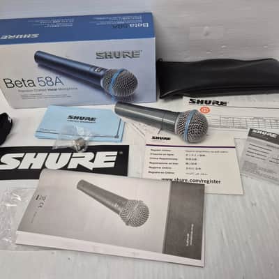 Shure BETA 58A Handheld Supercardioid Dynamic Microphone 1996 - Present - Black image 1