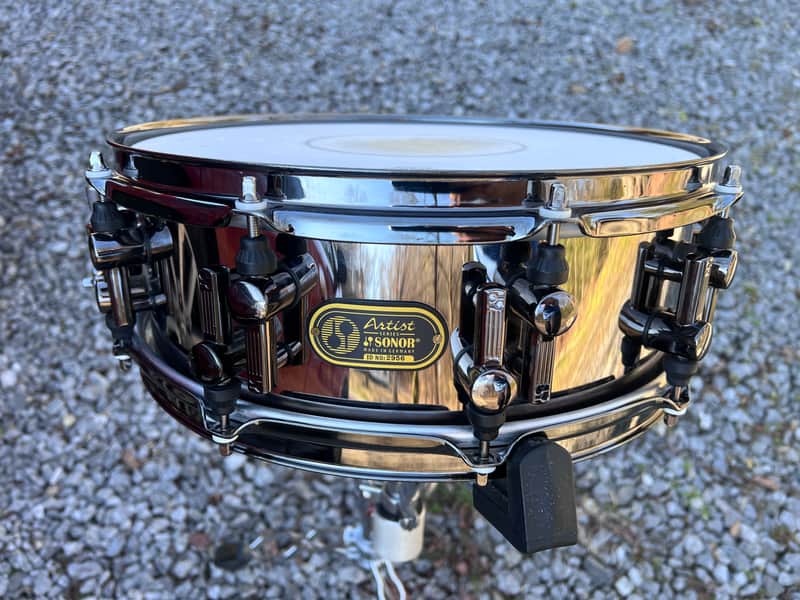 Sonor Steel 14x5" snare drum Artist Series Germany Black Nickel image 1