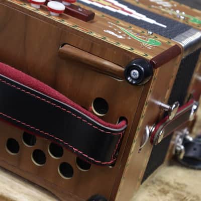 Dino Baffetti 85 LN Eight Bass Series 21-Button Walnut Diatonic Accordion w/Case image 16