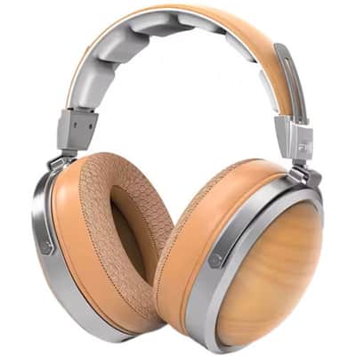 FiiO FT1 Closed-Back Over-Ear Nanowood Fiber Composite Diaphragm Wired Hi-Fi Headphones, Detachable Cable, American Black Walnut Wood Ear Cups for Home, Studio, Recording (Beech) image 1