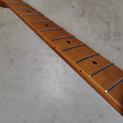 Roasted Maple Tele Neck fits fender Telecaster body 22 frets Modern Satin image 2