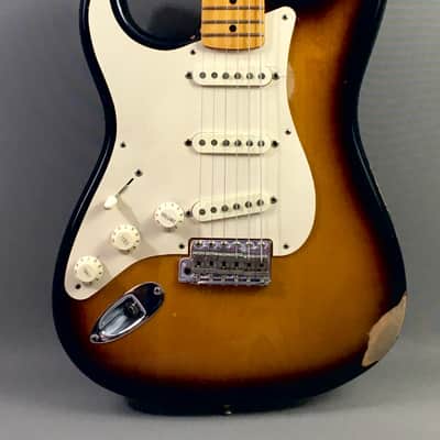 LEFTY! Fender American Vintage ‘57 Reissue Strat Ash Clapton Brownie Tribute Stratocaster Custom Relic Nitro 7.6 Lb HSC image 9
