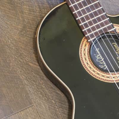 1990 Gibson Chet Atkins CE Classical Acoustic/Electric Solidbody Guitar Black + OHSC image 9