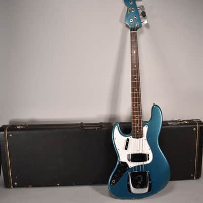 (OLD) 1965 Fender Jazz Bass Lake Placid Blue Finish Left-Handed Electric Bass w/OHSC image 3
