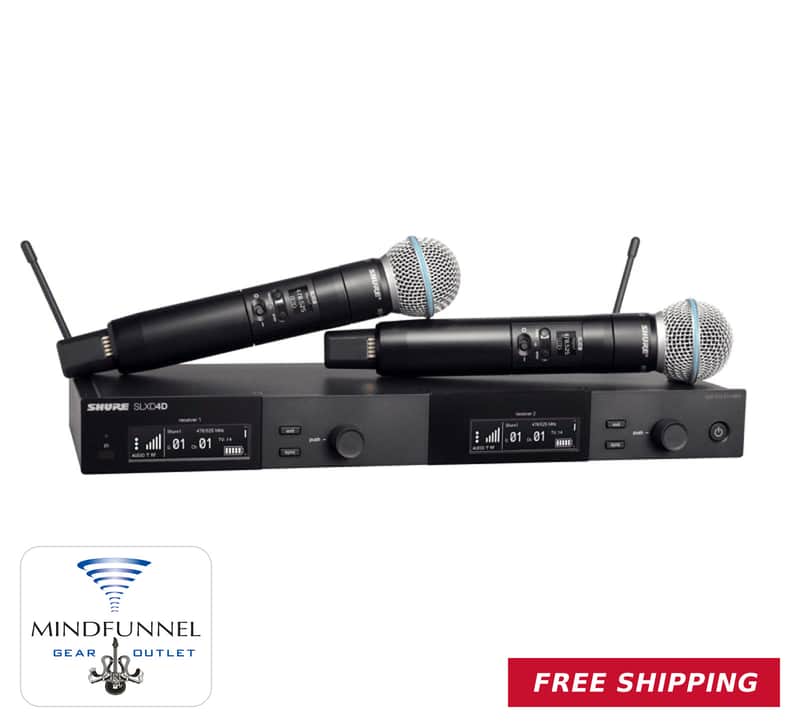 Shure SLXD24D/B58-G58 Dual Wireless System with 2 Beta 58 — Clearance image 1