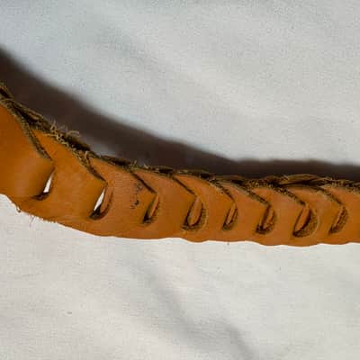 LM Glove LEATHER Weave Links MANDOLIN Strap Orange/Brown - FIRE SALE image 13