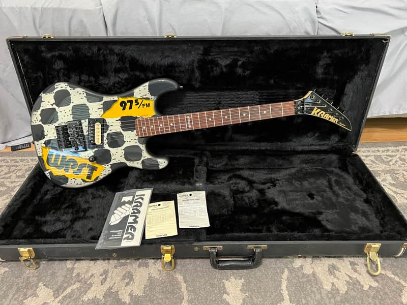 Kramer Baretta I 1989 Kline Graphic Vintage USA made w/OHSC and Paperwork.  Super fast neck amazing. image 1